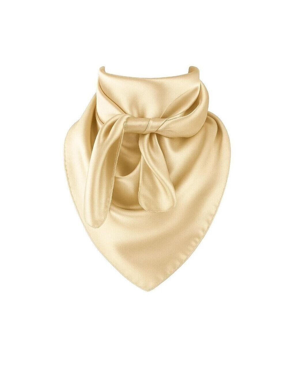 Cream Beige Wild Rag Large Scarf 23x23 Inches Satin Western Accessory Cowgirl or